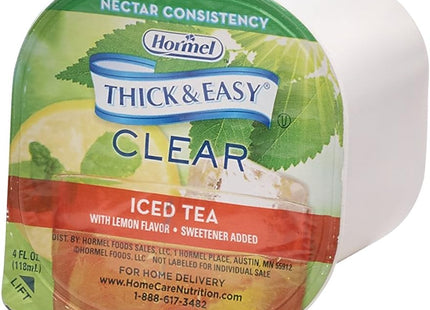 Hormel Thick & Easy Clear Thickened Iced Tea, Nectar Consistency, 4 Ounce (PacK Of 24)