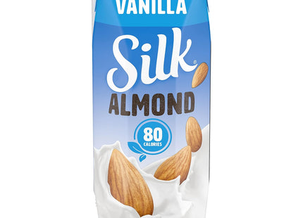 Silk Shelf-Stable Almond Milk Singles, Vanilla, Dairy-Free, Vegan, Non-GMO Project Verified, 8 Oz, (Pack Of 18)