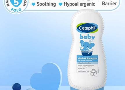 Cetaphil Baby Wash & Shampoo with Organic Calendula Tear Free 7.8oz (24 Pack) - Personal Care > Hair Styling Conditioner