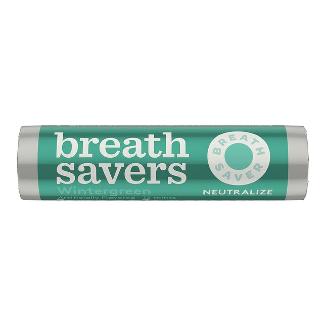 Breath Savers, Wintergreen Flavored, Breath Mints Rolls, Neutralize Sugar Free, 0.75 Ounce (Pack Of 2)