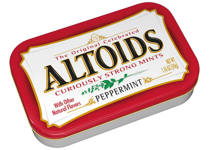 Altoids Classic Peppermint, Strong Breath Mints Hard Candy, Individual Packs Tin, 1.76 Ounce (Pack Of 1)