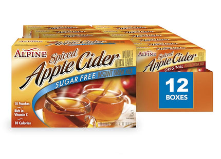 Alpine Spiced Apple Cider Sugar Free, Rich in Vitamin C and Low Calorie, Instant Drink Mix, 1.4 Ounce (Pack Of 12)