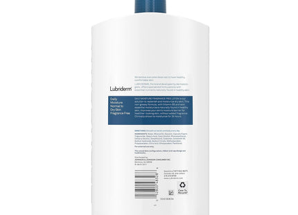 Lubriderm Daily Moisture Body Lotion, Hydrating, Pro-Ceramide, VitaminB5, Shea Butter &amp; Glycerin, For All Skin Type, Unscented, 24 Ounce (Pack Of 12)