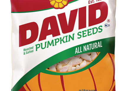 David All Natural Pumpkin Salted and Roasted Seeds nuts, Keto Friendly Snack, 5 Ounces Bags (Pack Of 4)