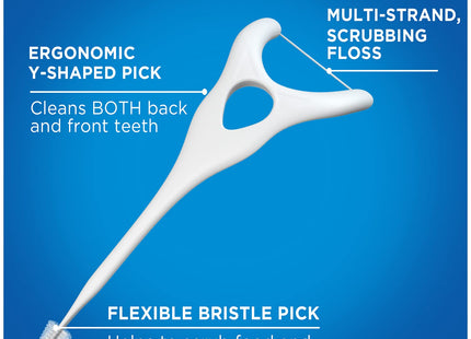 DenTek Complete Clean Easy Reach Floss Picks No Break & No Shred Floss 75 Count (Pack Of 12)