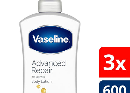 Vaseline Intensive Care Advanced Repair Moisture, All Skin, Pump Body Lotion, Fragrance Free, 20.3 fl Ounce (Pack Of 7)