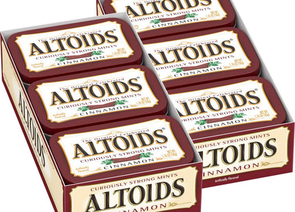 Altoids Curiously Strong Mints, Cinnamon Breath Mints Strong, Tins Pack, 1.76 ounce (Pack Of 12)