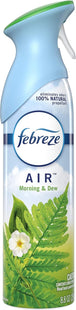 Febreze AIR Effects Air Freshener Meadows & Rain, Original Scent, Aerosol Spray, 8.8 ounce (Pack Of 6)