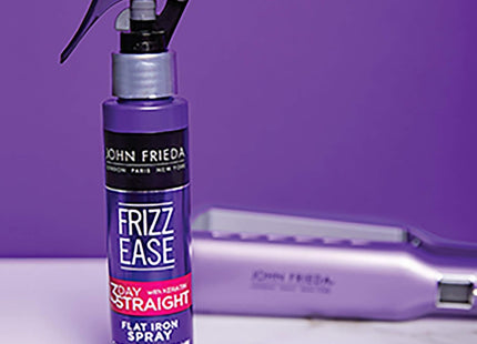 John Frieda Frizz Ease Keratin-Infused 3-Day Straightening Flat Iron, Straight Semi-Permanent Hair Styling Spray, 3.5 fl ounce (Pack Of 2)