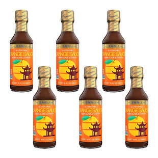 Sanj Cooking Sauce, Gluten Free Asian Glaze & Stir-Fry Orange Sauce 10 Fl Oz (Pack Of 6)