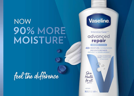 Vaseline Intensive Care Advanced Repair Moisture, All Skin, Pump Body Lotion, Fragrance Free, 20.3 fl Ounce (Pack Of 7)