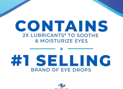 Clear Eyes Triple Relief Lubricant Eye Drops 0.5 Fl Oz (Pack Of 12)