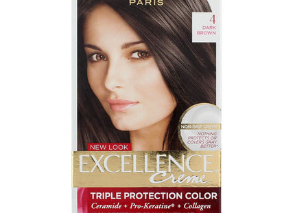 L'Oreal Paris Excellence Creme Permanent Hair Color, Natural Hair, #4 Dark Brown (Pack Of 1)