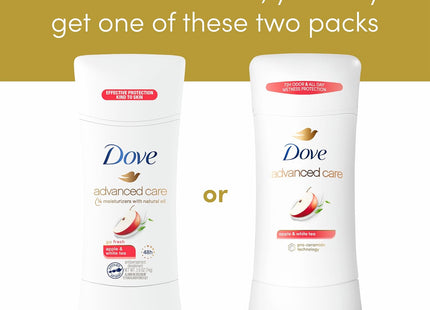 Dove Go Fresh Advanced Care, Antiperspirant Deodorant, Apple & White Tea, 2.6 Ounce (Pack Of 48)