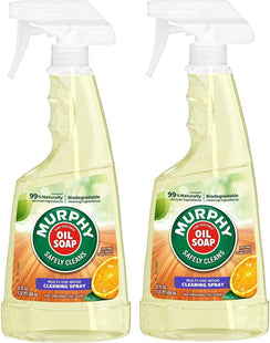 Murphy's Oil Soap, Multi-Use, Wood Cleaner Spray, with Orange Oil, Fresh Scent, 22 Ounce (Pack Of 2)