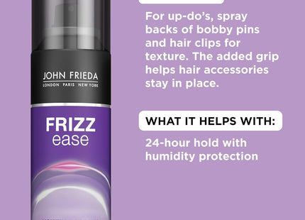 John Frieda Anti Frizz, Moisture Barrier, Firm Hold Anti Frizz Hairspray, Unscented, 12 Fl Ounce (Pack Of 1)