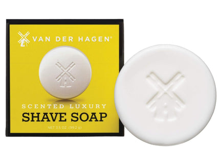 Van Der Hagen Scented Luxury Soften Beard Care Cocoa Butter Shave Soap 3.5 Ounce (Pack Of 6)