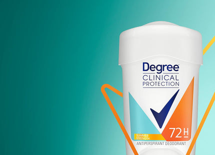 Degree Clinical Protection Summer Strength Antiperspirant & Deodorant, 72-Hour Sweat & Odor Protection 1.7 oz (Pack Of 10)