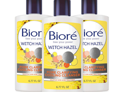 Biore Witch Hazel Clarifying Salicylic Acid Face Wash for Oily Acne Prone Skin 6.77 Fl Oz (Pack Of 12)