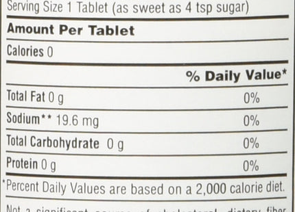 Necta Sweet 1-Grain Saccharin Tablets, Zero-Calorie Sugar Substitutes Tablet, 1000 Count Bottle (Pack Of 24)