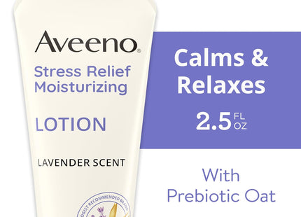 Aveeno Stress Relief Moisturizing Lotion Lavender Scent 2.5 fl. Oz (Pack Of 2)