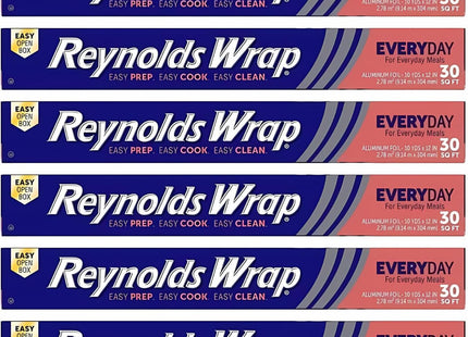 Reynolds Food wrap Aluminum Foil, Standard 12 Inch, 30 Square Feet Box (Pack Of 6)