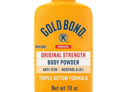 Gold Bond Medicated Original Strength Body Powder, Absorbs & Cools, Anti Chafing, Talc-Free, 10 Ounce (Pack Of 4)