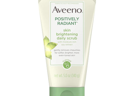 Aveeno Positively Radiant Brightening & Exfoliating Face Scrub Face Wash 5 Oz (Pack Of 4)