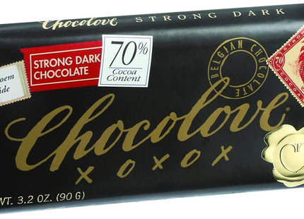 Chocolove Strong Premium Dark Chocolate Bar, (90 G) 3.2 Ounces (Pack Of 6)