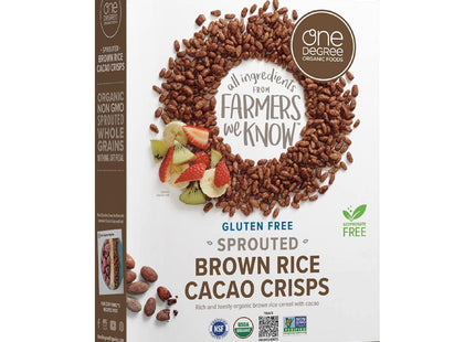 One Degree Organic, Foods Veganic, Sprouted Brown Rice Cacao Crisps, 10 Ounce (Pack Of 6)