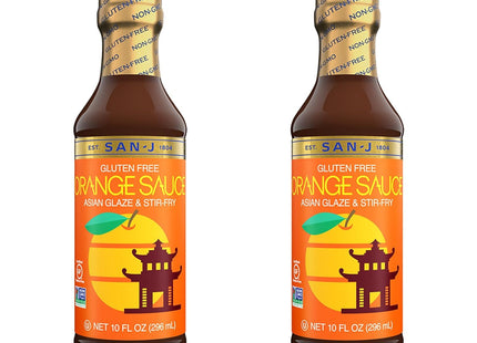 Sanj Cooking Sauce, Gluten Free Asian Glaze & Stir-Fry Orange Sauce 10 Fl Oz (Pack Of 2)