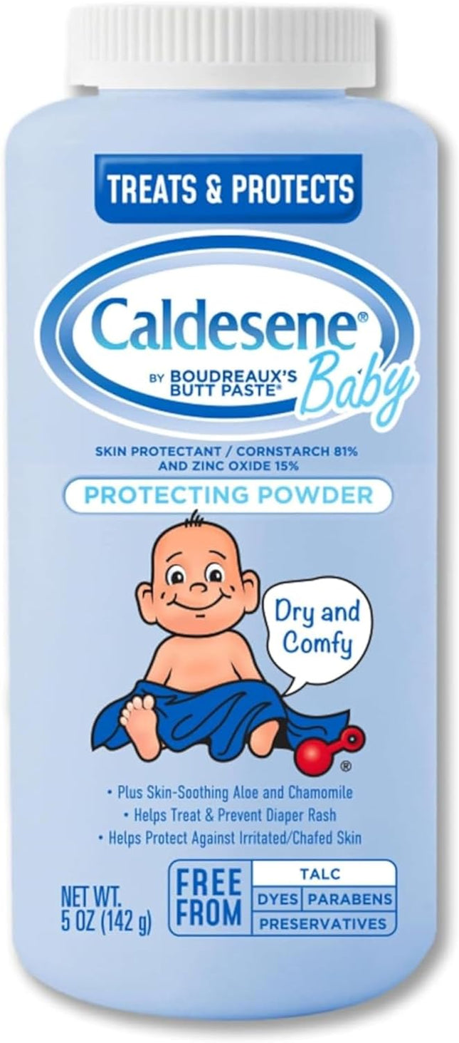 Caldesene Baby Cornstarch Powder With Zinc Oxide, Diaper Rash Treatment & Protection 5 Ounce (Pack Of 10)