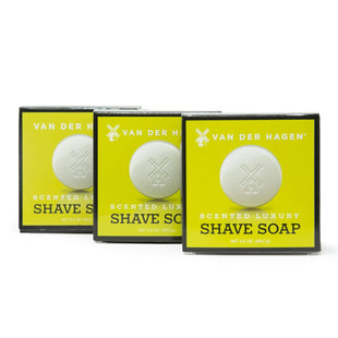 Van Der Hagen Scented Luxury Soften Beard Care Cocoa Butter Shave Soap 3.5 Ounce (Pack Of 3)