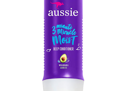 Aussie 3 Minute Miracle Moist Detangling Deep Conditioner, Paraben Free, 8 fl Ounce (Pack Of 12)