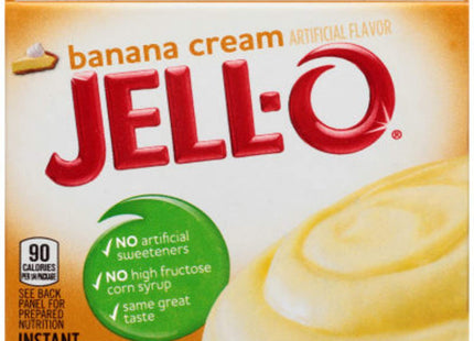 Jell-O Banana Cream, Artificial Flavored, Instant Pudding Mix & Pie Filling, No Artificial Sweeteners, 3.4 Ounce (Pack Of 6)