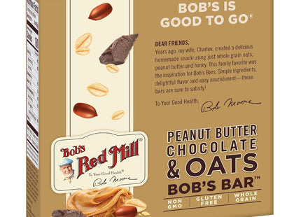 Bob's Red Mill Peanut Butter, Whole Grain, Chocolate & Oats Bob's bar Single bar, 1.76 Ounce (Pack Of 12)