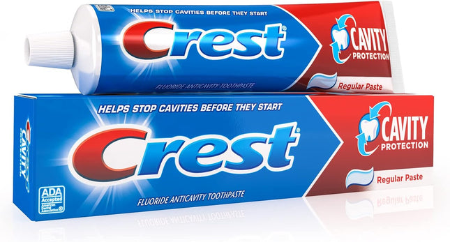 Crest Fluoride Cavity Protection Toothpaste, Regular Past, 8.20 Ounce (Pack Of 1)