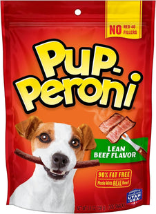 Pup-Peroni Treats Peroni Lean Beef Flavor, Chewy Dog Snacks Treats, 5.6 Ounce (Pack Of 6)