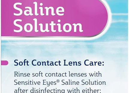 Sensitive Eyes Contact Lens Solution by Bausch & Lomb Saline Solution for Sensitive Eyes, Soft Contact & Gas Permeable Lenses, 12 Fl Oz (355 ML) (Pack Of 1)