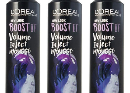 L'Oreal Paris HairCare, Advanced Hairstyle Boost, It Volume Inject Mousse HairSpray, 8.3 Ounce (Pack Of 3)