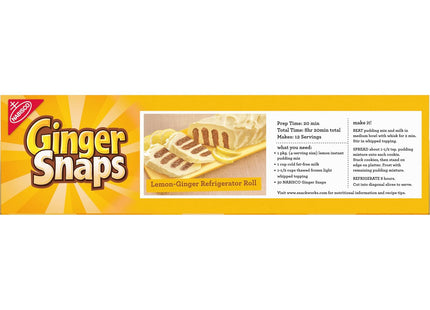 NABISCO Real Ginger Snaps Cookies, Ginger Old Fashioned Cookies, Crunchy Snack, 16 Ounce (Pack Of 24)