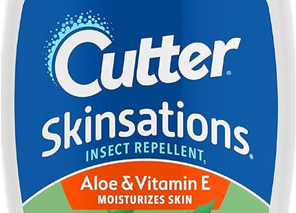 Cutter Skinsations Insect Repellent Pump Spray, Aloe & Vitamin- E, Clean Fresh Scent, 6 Fluid Ounce (Pack Of 12)