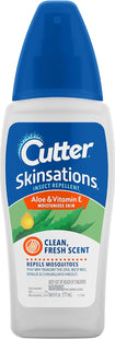 Cutter Skinsations Insect Repellent Pump Spray, Aloe & Vitamin- E, Clean Fresh Scent, 6 Fluid Ounce (Pack Of 1)