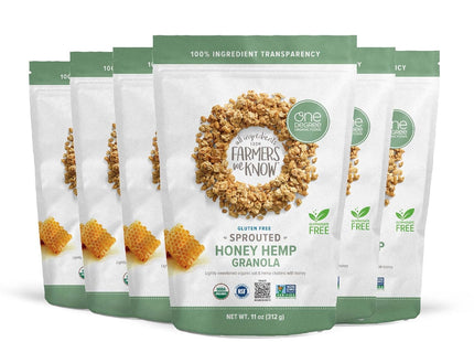 One Degree Organic, Foods Granola Sprouted, Oat Honey Hemp, Gluten-Free, 11 Ounce (Pack Of 24)