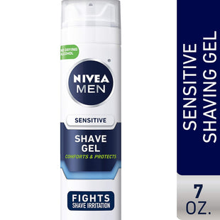 NIVEA MEN Shave Gel, Protects Sensitive Skin, VitaminE, Chamomile, Witch Hazel, 7 Ounce (Pack Of 2)