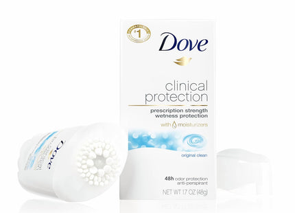 Dove Clinical Protection Women's Antiperspirant Deodorant Stick, Original Clean, 1.7 Ounce (Pack Of 24)