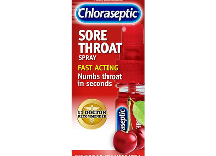 Chloraseptic Sore Throat Spray Pocket Pump, Cherry 0.67 Ounce 20 Ml Bottle (Pack Of 12)