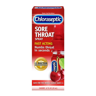 Chloraseptic Sore Throat Spray Pocket Pump, Cherry 0.67 Ounce 20 Ml Bottle (Pack Of 5)