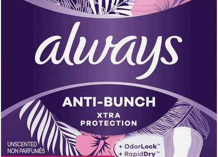 Always Xtra, Anti-Bunch, Xtra Protection, Daily Liners for Women, Extra Long, 68 Count (Pack Of 1)