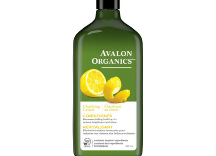 Avalon Organics Natural Hawaiian Clarifying Conditioner, Lemon, Removes Buildup to Restore Brightness and Shine, 11 Fluid Ounces (Pack Of 1)